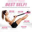 2026 Upgraded Durable Pedal Resistance Band with Handle, Thickened Latex Tubes and Soft Foam Fabric Foot Pedal, Sit Up Exercise Equipment for Abdomen, Waist, Arm, Core/ABS, Leg, Physical Therapy (1-Pink)