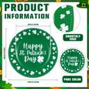 Yungyan 6 Pcs St Patricks Day Plastic Charger Plates 13 Inch St Patricks Day Round Resuable Charger Plates Large Shamrock Plate for Holiday Party Decorations Dinner Tableware Supplies