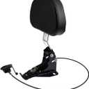 HDBUBALUS Adjustable Driver Backrest with Chrome Mount Fit for Harley Touring Road King Electra Glide CVO 2009-2024