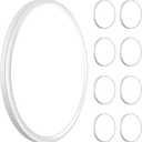 WKONCLDY 3200lm LED Flush Mount Ceiling Light, Super Slim 12 inch LED Ceiling Light, 5000K LED Ceiling Light for Bedroom, Living Room, Dining Room, Garage, Office (White, 8 Pack)