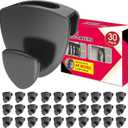 Space Saving Hanger Hooks 30Pcs, Upgrade Heavy Duty Space Saver Hangers Connector Hooks for Clothes, Premium Hanging Closet Organizer for Dorm, Ganchos para Colgar Ropa, Black