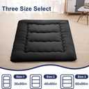 Japanese Floor Mattress,Thicken Japanese Floor Sleeping Pad Foldable,Roll Up Tatami Mat Easy to Store and Portable,Futon Mattress Suitable for Camping and Guest Room (Light Gray, Queen (80" X 60"))