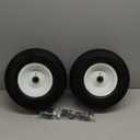 GICOOL 13x5.00-6 Flat Free Lawn Mower Tire and Wheel, 13x5-6 Riding Lawnmower Tire with 3"-6" Centered Hub and 3/4" & 5/8" Bearings, Tractor Turf Tire Turf-Friendly, 2 Pack