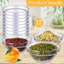 Tioncy 12 Pcs Small Glass Bowls Clear Round Pinch Bowls Stackable Ingredient Dish for Prep Containers for Spices Dipping Sauces Ice Cream Toppings Dessert Snack Candy Nuts(2.95 Inch,3 oz)