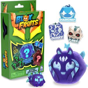 Blox Fruits Mystery Mini Bundle Series 2 by PhatMojo - Collector Plush, Mystery Minifigure, 3 Stickers & 1 DLC Code - 6 Items Total - Collectible Toy Gift for Kids Ages 6+