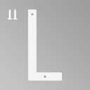 5 Inch White House Numbers for Outside, Metal Letters for Outdoor Signs, Anti-rust Aluminium House Address Letters for Front Door, Office, and Garden Decoration (Letter L)