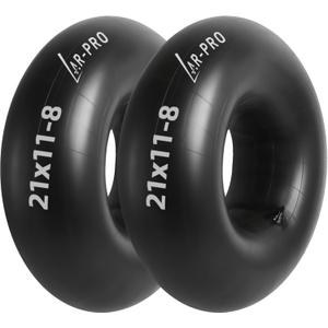 AR-PRO 22x11-8, 21x11-8 Inner Tubes for ATV, Lawn Tractor, Garden Trailer, Golf Cart, Snow Blowers, and More - with TR6 Straight Metal Valve Stems - Made from Durable Butyl Rubber (2-Pack)