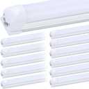 (12-Pack), 8FT LED Shop Light Fixture, Super Bright 100W 6000K Cold White 15000LM, 8 Foot Led Lights, Flat 2 Rows Flat Shape 96" LED Shop Lights,Linkable T8 LED Tube Lights for Garage Warehouse