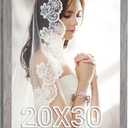 20x30 Frame Rustic Grey, 30x20 Picture Poster Frame, Horizontal Vertical Hanging, Large 20 by 30 Wall Gallery Family Concert Portrait Photo Frame Anniversary/Birthday/Wedding/Thank you/Christmas Gift