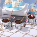 Soulchen 24 Pcs Mini Fishing Birthday Party Decorations Include 12 Fish Cupcake Pole Picks 12 Mini Tackle Bait Bucket 12 Bobber for Gone Fishing Theme Supplies Ocean Party Cake Decor