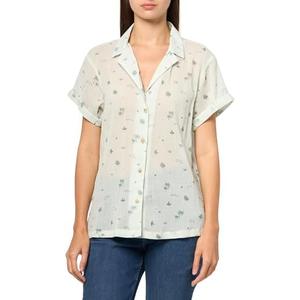 Eddie Bauer Women's Wr Ss Packable Camp Shirt, Coconut Large