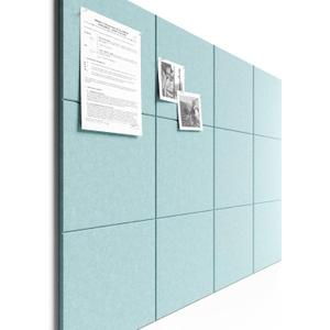 DECORITA Sage Green Cork Board Alternative | Large Pin Board Notice Board | Felt Bulletin Board for Office, Home & Classroom | Sage Green Office School Supplies | Felt Wall Tiles (12-Pack)