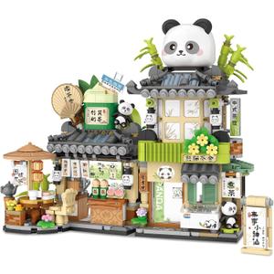 Street View Tea Shop Mini Building Blocks, MOC Creative Building Toys Cute Panda Animals Building Set for Girls 6-12, Simulation Architecture Construction Toy, Gift Idea for Kids Adults (860PCS) Street View Tea Shop Mini Building Blocks, MOC Creative Building Toys Cute Panda Animals Building Set for Girls 6-12, Simulation Architecture Construction Toy, Gift Idea for Kids Adults (860PCS)