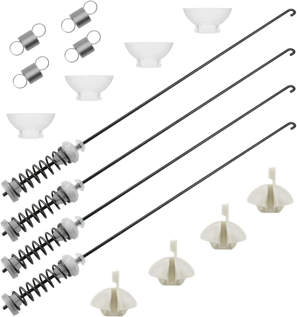 Upgraded W10780048 Washer Suspension Rod Kit with W10400895 Washer Suspension Springs Fits for Whirlpool Amana Maytag Washing Machines