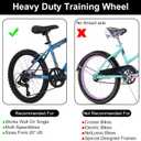 Bike Training Wheels for 16-22 inch Geared Bikes, Heavy Duty Reinforced Stabilizers for Kids Multi-Speed Bicycle, Stable & Adjustable Training Wheel Kit for Boys Girls (Pink)