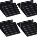 Geelin 4 Pcs Pet Gate Support Feet Freestanding Dog Gates Stabilizer Feet Plastic Triangle Reinforcement Fitting Dog Panel for Configurable Isolation Fence Free Standing Pet Gate Fence, Black