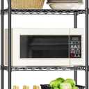4 Tier Wire Shelf, 1000 LBS Black Wire Shelving Unit for Garage Storage | 13.8" D X 23.6" W X 53.4" H Shelving Unit with Adjustable Layer, Metal Wire Shelf Rack for Pantry Kitchen and Restaurant