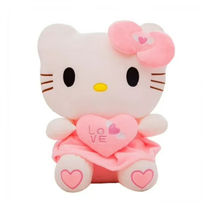 Kitty Plush  Collectible Kitty Plushie Cute Stuffed Animal Toy Adorable Kawaii Doll (Pink 30cm .)