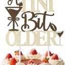 Martini Cake Topper, Espresso Martini Theme Party Decoration Glitter Cake Decor for Bachelorette Tiny Bar Cocktail Birthday Party