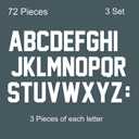 78 Pieces 2 Inch Iron On Letters A to Z Heat Transfer Letters Paper for Clothing Sport Jersyes T Shirts Team Name(White)