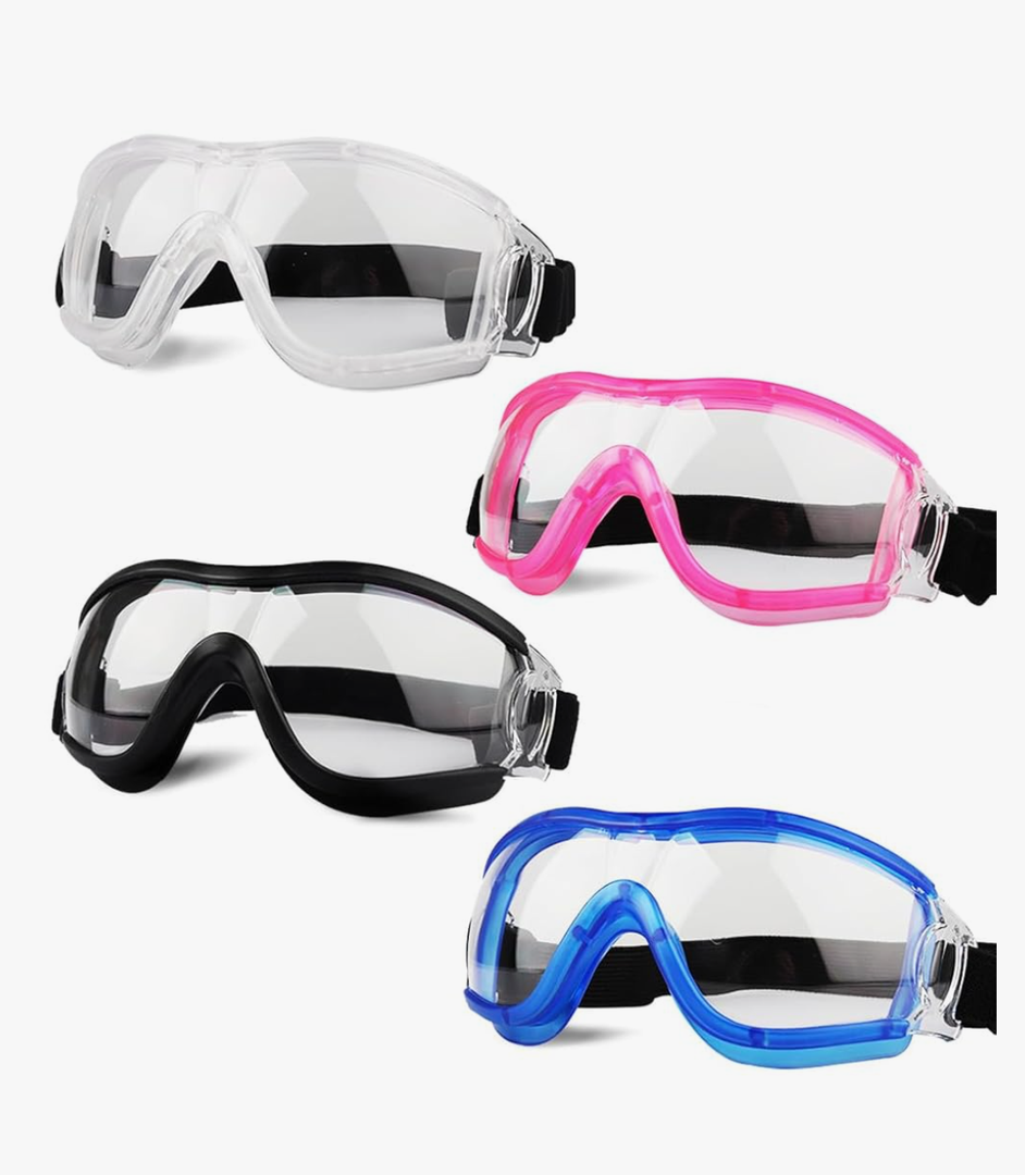 Kids Safety Goggles, Toddler Safety Glasses With UV Anti-Fog,Clear Lens Glasses Cleaning Cloth Included