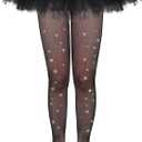 YMYDYFC Girls Tights Toddler Girl Sparkle Tight Fishnet Stockings For Kids Christmas Halloween (3-6 Years, Colorful Sparkly-black)