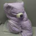 HollyHOME Teddy Bear Stuffed Animal Plush Giant Teddy Bears with Footprints Big Bear 36 inch Purple