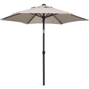 AMMSUN 5.8ft Patio Umbrella Outdoor Table Umbrellas with Push Button Tilt, UPF50+ Premium Steel Pole and Ribs for Deck, Lawn, Garden, Backyard & Pool (Pale Khaki) AMMSUN 5.8ft Patio Umbrella Outdoor Table Umbrellas with Push Button Tilt, UPF50+ Premium Steel Pole and Ribs for Deck, Lawn, Garden, Backyard & Pool (Pale Khaki)
