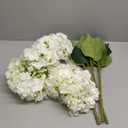 3pcs 26 inch Extra Large Super Huge Big Realistic White Hydrangea Artificial Flowers Faux Fake Silk Hydrangea Flowers with Stems for Outdoor Wedding Party Office Home Decoration