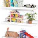 AZSKY Floating Bookshelf for Kids, Cloud Picture Ledge Shelf - White, 15.7 Inches, Nursery Book Shelves Set of 3, Floating Shelves Baby & Toddler Room Decor