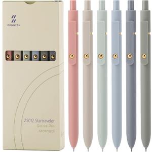 Ddaowanx Gel Pens, 6 Pcs 0.5mm Quick Dry Black Ink Pens Fine Point Smooth Writing Pens, Cute Office School Supplies Gifts for Women