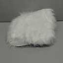 duduta White Faux Sheepskin Throw Rug 2x3 ft, Fluffy Shag Fur Chair Cover Small Bedside Dorm Rug Non Slip Washable