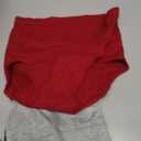 Annenmy Women's High Waist Cotton Underwear Soft Brief Panties Regular and Plus Size (Red, M)