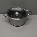 AuFranc Hybrid Nonstick 6 Quart Stainless Steel Stockpot with Glass Lid, Induction Stock Pot with Honeycomb Carving, Non-stick Soup Pot Compatible with All Cooktops, Non-Toxic, Dishwasher & Oven Safe