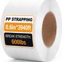 Amylove 1/2 in Strapping, 600 Lbs Heavy Duty Polypropylene Strapping Roll