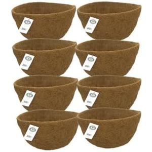 16 in x 10 in Round Molded Coco Liner - 8 Pack