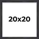20x20 Shadow Box Frame Contemporary Black Finish | 3/4" Depth of Usable Space| Interior Size 20x20 Inches| UV Resistant Acrylic, Acid-Free Backing, Wall Hangers | Made in USA