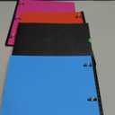 INFUN Telescoping 3 Ring Binder - 4PCS, Portable Plastic 3 Ring Binder with Telescoping Spine, Binders with Foldable Front Cover Holds 8.5"x11" Paper for School, Office, Homes (0.75 Inch, Red+pink+ Blue+green)