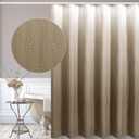 Gibelle Ombre Brown Shower Curtain for Bathroom, 3D Embossed Textured Fabric Shower Curtain, Modern Farmhouse Chic Soft Cloth Shower Curtain Set with Hooks, 72x72