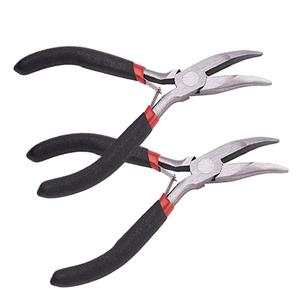 2 Pack Bent Nose Pliers for Jewelry Making Beading Repair Supplies-5 inch