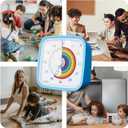 Yunbaoit Visual Timer with Protective Case, Rainbow Disk 60 Minute Countdown Timer for Kids and Adults, Silent Time Management Tool(Blue Rainbow)