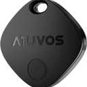 ATUVOS Air Tracker Tag-1 Pack, Bluetooth Luggage Tracker Works with Apple Find My APP (iOS Only, Not for Android), Keys Finder and Item Locator for Luggage, Backpack, Suitcases, Replaceable Battery (Black)