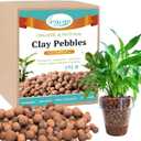 Legigo 15 LB Organic Leca Clay Pebbles for Plants, 4mm-16mm 100% Natural Leca Balls for Indoor Plants, Hydroton Clay Pebbles for Plants, Hydroponic Aquaponics Growing Orchid Drainage Terrarium