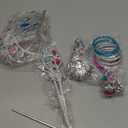 NINAOR 56 Pack Princess Jewelry for Girls Princess Dress Up Accessories Kids Play Jewelry for Girls Included Crown Wand Necklace Bracelet Rings Earrings Great as Princess Party Decoration