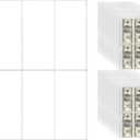 NatSumeBasics 20 A4 Binder 6 Pocket 2.5" X 6" Sheet Protectors Clear Binder Sleeves for A4 Binder Notebook Folder Cash Money Organizer (6 Pocket)