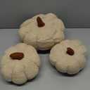 3 Pieces Stuffed Pumpkin Pillow Fluffy Plush 3D Pumpkin
