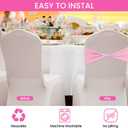 Kinlop 50 Pcs Spandex Chair Sashes Bows Chair BanB0C3V1RSWZds Slider Sashes for Covers Elastic Bands Ties Without Buckle Decorations for Wedding Party Events Ceremony Birthday(Pink)