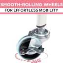 AGTEK Makeup Cart, Movable Rolling Organizer Cart, 3 Tier Metal Utility Cart, White - Pink