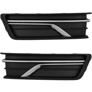 Front Fog Light Cover Compatible with 2016-2019 Volkswagen Passat Sedan Black Bumper Grille Cap Trim Set Replacement Parts (Left and Right)