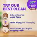 Swiffer Power Mop Wood, Hardwood Floor Cleaner for Mopping Home, Bathroom, Kitchen, All Purpose Multi-Surface Cleaning Set includes PowerMop Wood, 2 Pads, 1 QuickDry Lemon Solution, & 2 Batteries